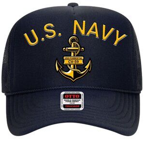 USS Forrestal CV-59 U.S. Navy foam trucker mesh snapback hat black